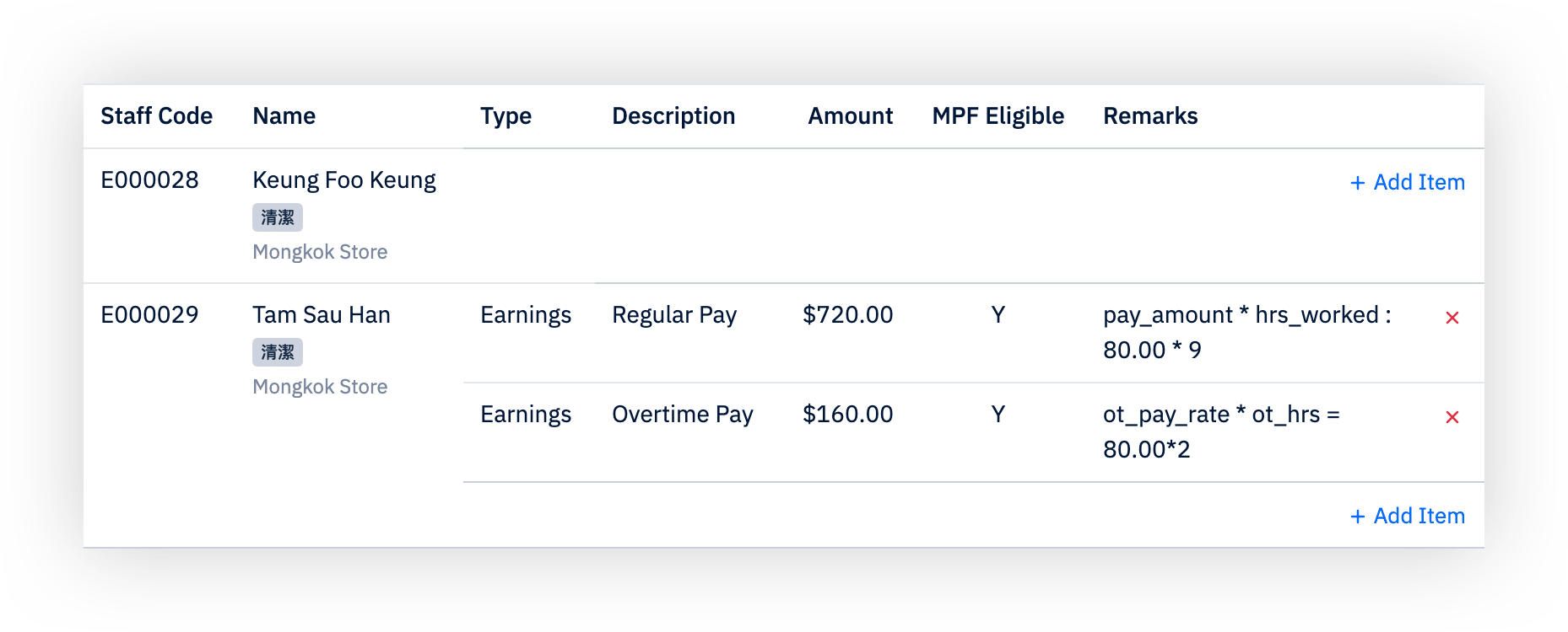 Flexible payroll system